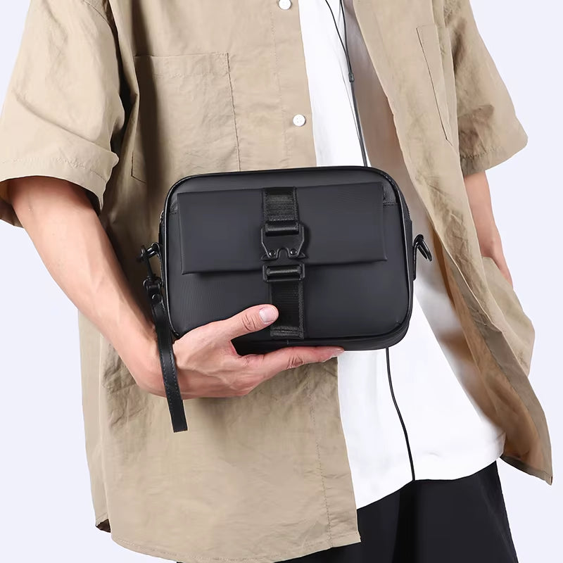 Fashion Casual Men Small Shoulder Bag High Quality Soft PU Men'S Mini Handbag Day Clutch Bag Phone Bag