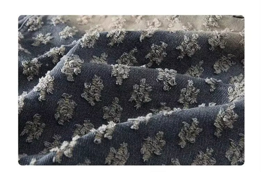 Fashion Stylish Luxury Clothing Loose-Fitting Jacket for Casual Cotton Suitable Spring and Autumn Water-Washed Jacquard Jacket