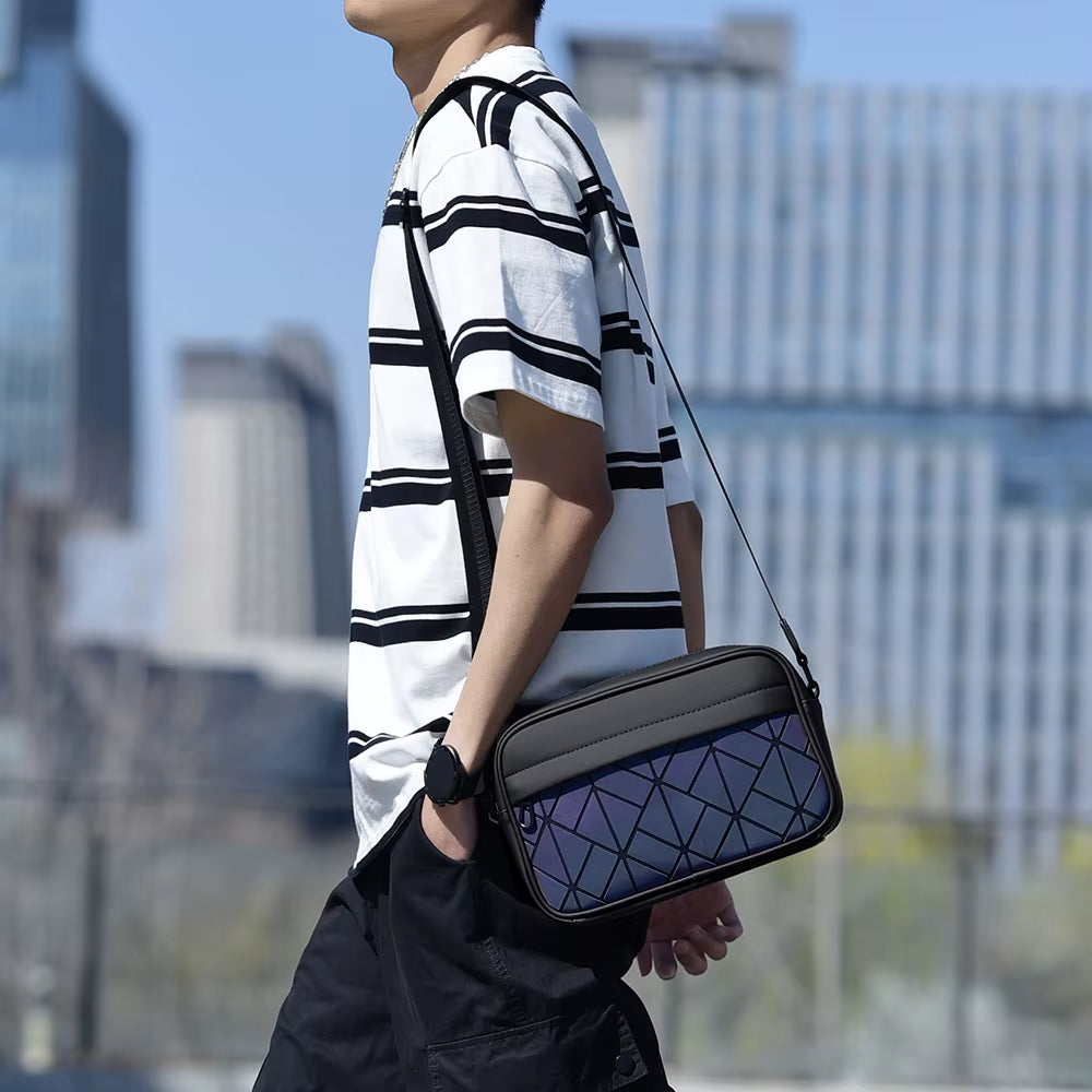 Fashion Men‘S Small Shoulder Bag High Quality PU Leather Male Handbag Casual Male Day Shopping Messenger Bag Phone Bag