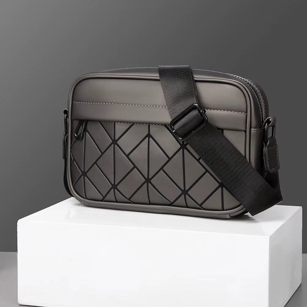 Fashion Men‘S Small Shoulder Bag High Quality PU Leather Male Handbag Casual Male Day Shopping Messenger Bag Phone Bag