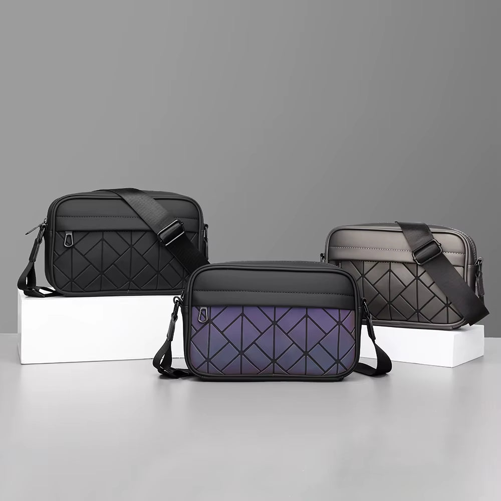 Fashion Men‘S Small Shoulder Bag High Quality PU Leather Male Handbag Casual Male Day Shopping Messenger Bag Phone Bag