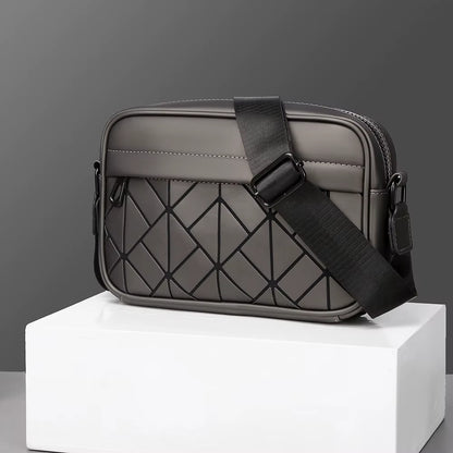 Fashion Men‘S Small Shoulder Bag High Quality PU Leather Male Handbag Casual Male Day Shopping Messenger Bag Phone Bag